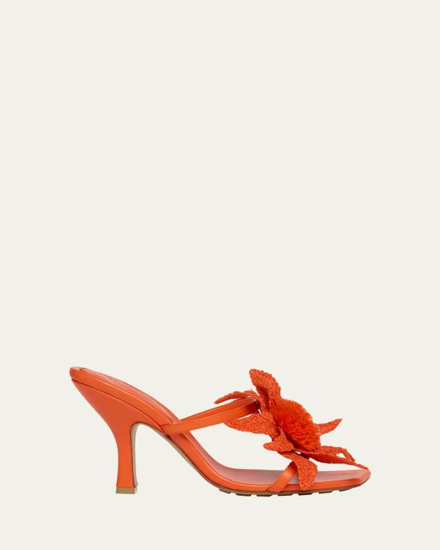 Adam Napa Sandals with Raffia Flower